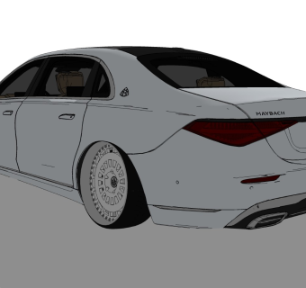 超精细汽车模型 奔驰 Mercedes Benz S600